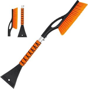 Snow Brush & Ice Scraper, 27'', Ice Scrapers for Car Windshield, Detachable Snow Removal Tool with Ergonomic Foam Grip for Cars, s, Trucks