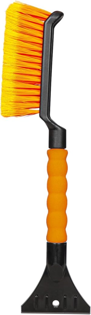 17" Snow Brush & Ice Scraper for Car Windshield | Automotive Snow Brush with Ergonomic Foam Grip | Heavy-Duty Winter Car Accessories | Ideal for Effortless Snow Removal in Cars