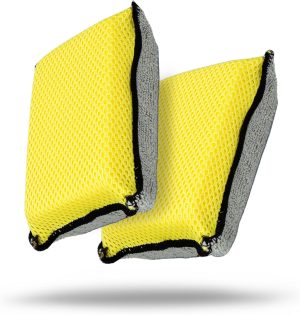 Universal Multipurpose Microfiber Applicator – Ultra-Soft, Double-Sided Pad for Waxing, Polishing & Washing – Highly Absorbent, Scratch-Free Auto Detailing Sponge